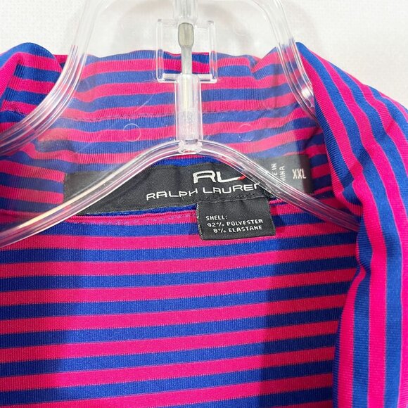 RLX Ralph Lauren Striped Performance Polo Shirt Golf Men's Size XXL - Picture 6 of 8